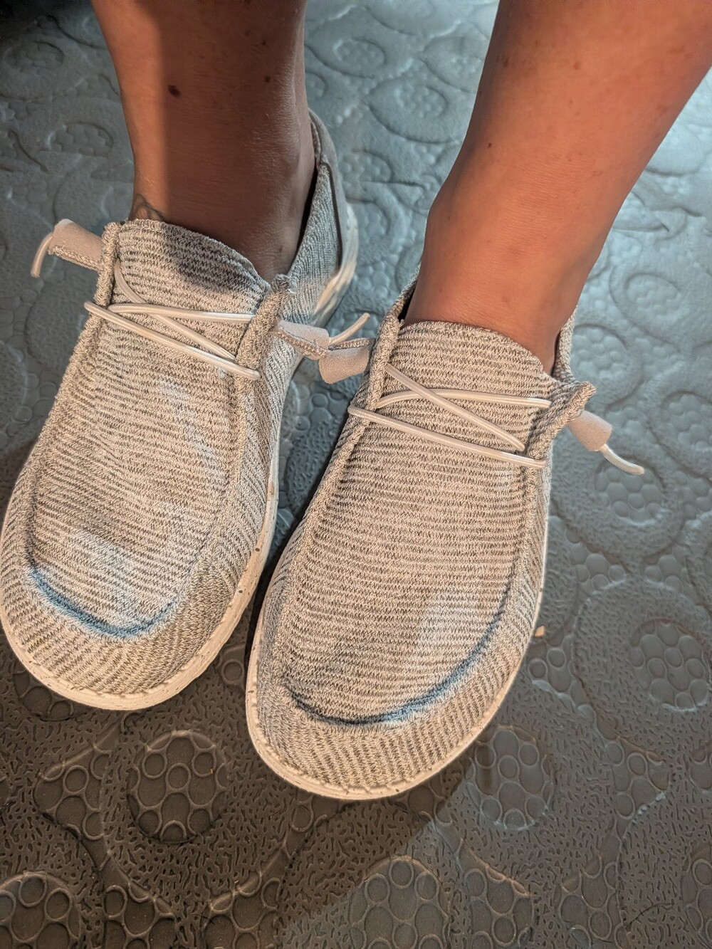 Hey Dude Slip-On Sneakers in Light Gray